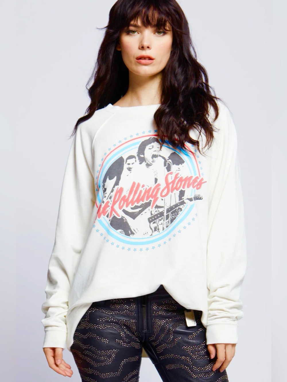 RECYCLED KARMA The Rolling Stones Stars Sweatshirt